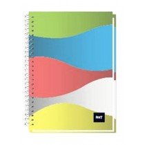 FIS Spiral Hard Cover Notebook, Single Ruled, 100 Sheets, A4