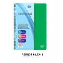 FIS Spiral PP Soft Cover University Book 8.5" x 11" [FSUB3SS8.5x11]