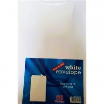 FIS White Envelope - Peel & Seal, 15" x 10 ", (Pack of 50) JFWE1510P100-50