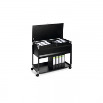Durable Suspension File Trolley 100 Top, Black