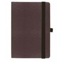 Hard Cover A5 Notebook Single Line with Elastic Band, Dark Maroon