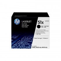 HP 51X Dual pack High Yield Black Original LaserJet Toner Cartridges (Q7551XD)