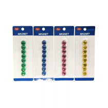 Deluxe Magnetic Button 2 cm 8/pack Assorted Colors