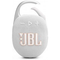 JBL Clip 5 Ultra-portable waterproof speaker with AURACAST, Powerful Audio, Dustproof, Wireless Bluetooth Streaming, 12 Hours of Playtime, White