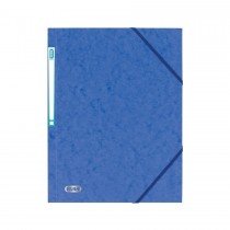 Elba 3 Flap Elasticated Folder, A4, Blue