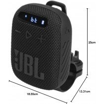 JBL Wind 3 FM Bluetooth Handlebar Speaker, Black