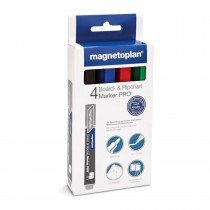 Magnetoplan COP 12281 Dry Erase White Board Marker  Assorted (Pack of 4)