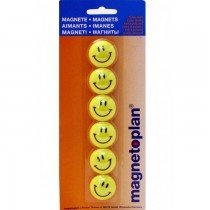Magnetoplan Magnetic Smileys, 30mm, 6/pack