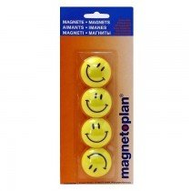 Magnetoplan Magnetic Smileys, 40mm, 4/pack