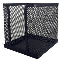Deluxe Metal Mesh Memo Holder Black