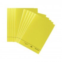 FIS Square Cut Folder FS w/o Fastener 10/Pack Yellow