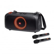 JBL PARTYBOX ON THE GO WITH 2 WIRELESS MIC, BLACK