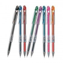 Pentel BG207 Slicci Metallic Gel Ink Pen  0.7mm  Assorted (Pack of 10)