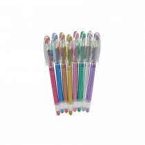 Pentel BG208M Slicci Metallic Gel Roller  0.8mm  Assorted (Pack of 5)