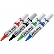 Pentel MWL5M Maxiflo Medium Bullet Tip Whiteboard Marker  Assorted (Pack of 4)