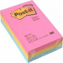 3M PostIt Notes 4in X 6in Lined 3 PadsPack 100sheetspad