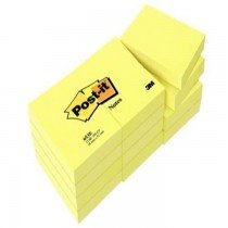 3M PostIt Notes Canary Yellow 653 15inx2in 12padspack