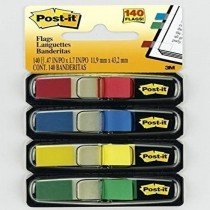 3M PostIt Flags Small Size 4 Standard Colors 6834 047IN X 17IN