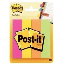 3M PostIt Page Markers Assorted Colors 6714AF 4padspack 50sheets