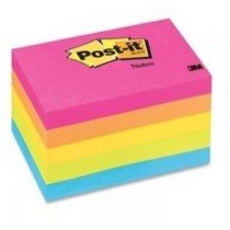 3M PostIt Notes Neon Colors 6555PK 3inx5in 5padspack