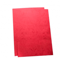 Deluxe A4 Embossed Leather Board Binding Cover, 100/pack, Red