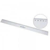 Deli 6250 Plastic Ruler  50cm Transparent