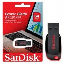 Sandisk Cruzer Blade USB Flash Drive, 64GB