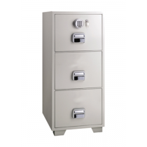 Eagle SF-680-3EKX Fire Resistant Filing Cabinet, 3 Drawers, Digital & Key Lock
