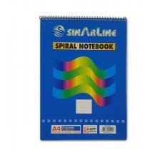 Sinarline Spiral Pad, Top Spiral, A4, 56gsm, 70 Sheets, Line Ruled