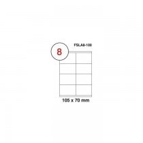 FIS Multi Purpose Labels 105x70mm 100sheets/box (FSLA8-100)