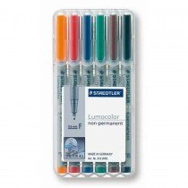 Staedtler 316 Lumocolor Non-Permanent Universal Pen F  Assorted (Pack of 6)