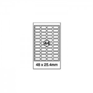 Xel-lent 44 Labels/Sheet, Rounded Corners, 48 x 25.4 mm, 100 Sheets/Pack