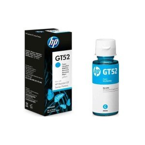 HP GT52 Cyan Original Ink Bottle, 70ml
