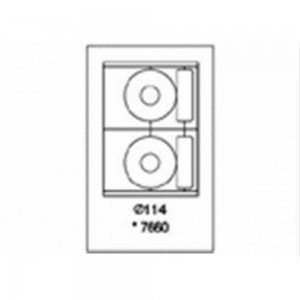 xel-lent 2 CD labels/sheet, Glossy, diameter 114 mm, 100 sheets/pack