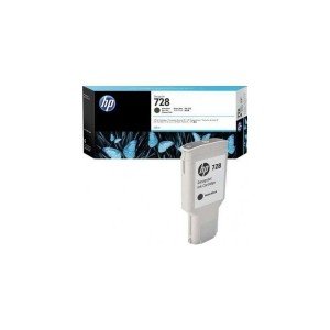 HP 728 Matte Black DesignJet Ink Cartridge, 300ml