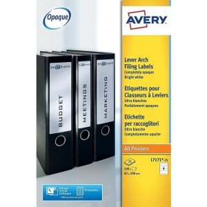 Avery L-7171-25 Lever Arch Filing Labels, 200 x 60 mm
