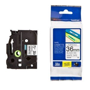 Brother Tze-261 Black on White 36mm Laminated Tape