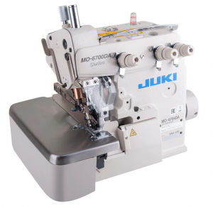 Juki MO-6704DA-0A5-150  1 Needle 3 Thread Pico  Overlock Machine with Belt Type Servo Motor 550W Complete Set with  Table Stand