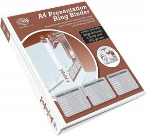 FIS FSBD435DPB Presentation 4-Ring Binder - 35mm Ring, A4, White