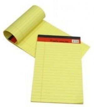 Sinarline Legal Pad A4, 56gsm, 50 Sheets, Line Ruled, Yellow