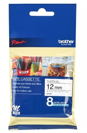 Brother MK 231 12mm Black on White MK Tape