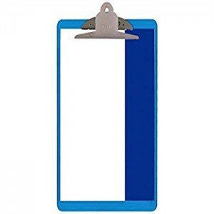 Deli 9256 Plastic Clip Board  A4  Translucent Blue