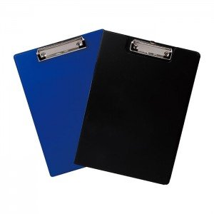 Deli 38153 Single Sided Clip Board  BLACK 