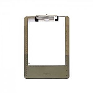 Deli No.9256 Plastic Clip Board A4, Translucent Grey