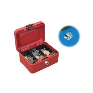 FIS Cash Box 8" Red Rouge with Key Lock FSCPTS0032WT