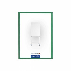 Magnetoplan Magnetic Display Frames  Green  5pcs pack COP 1130305