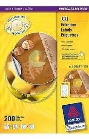 Avery CD Labels, 117 mm for Laser & Inkjet Printers