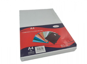 Deluxe A4 Embossed Leather Board Binding Cover, 100/pack, White