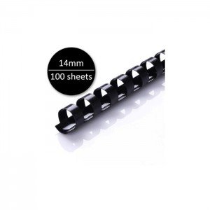 FIS 14mm Comb Binding Rings 100/box Black