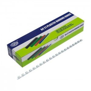 FIS 22MM COMB BINDING RINGS 50/BOX White